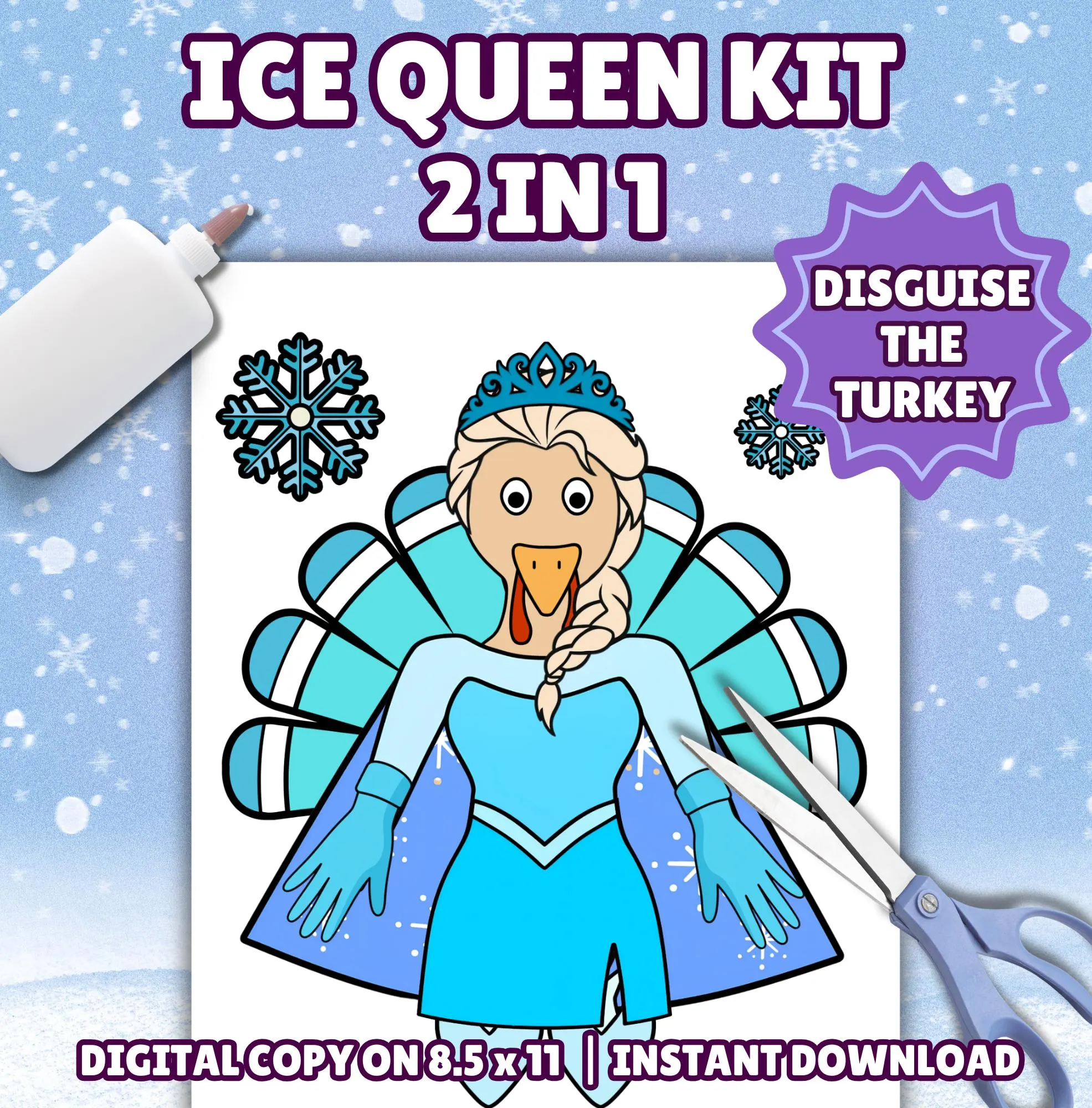 turkey disguise elsa template