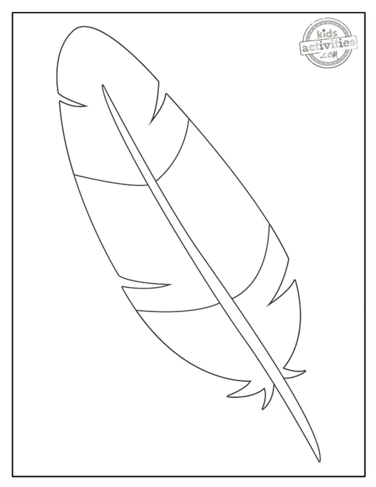 Turkey Feather Template