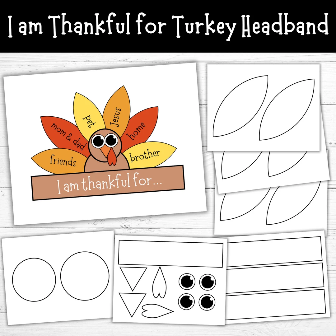free printable turkey headband craft template free printable turkey headband craft template