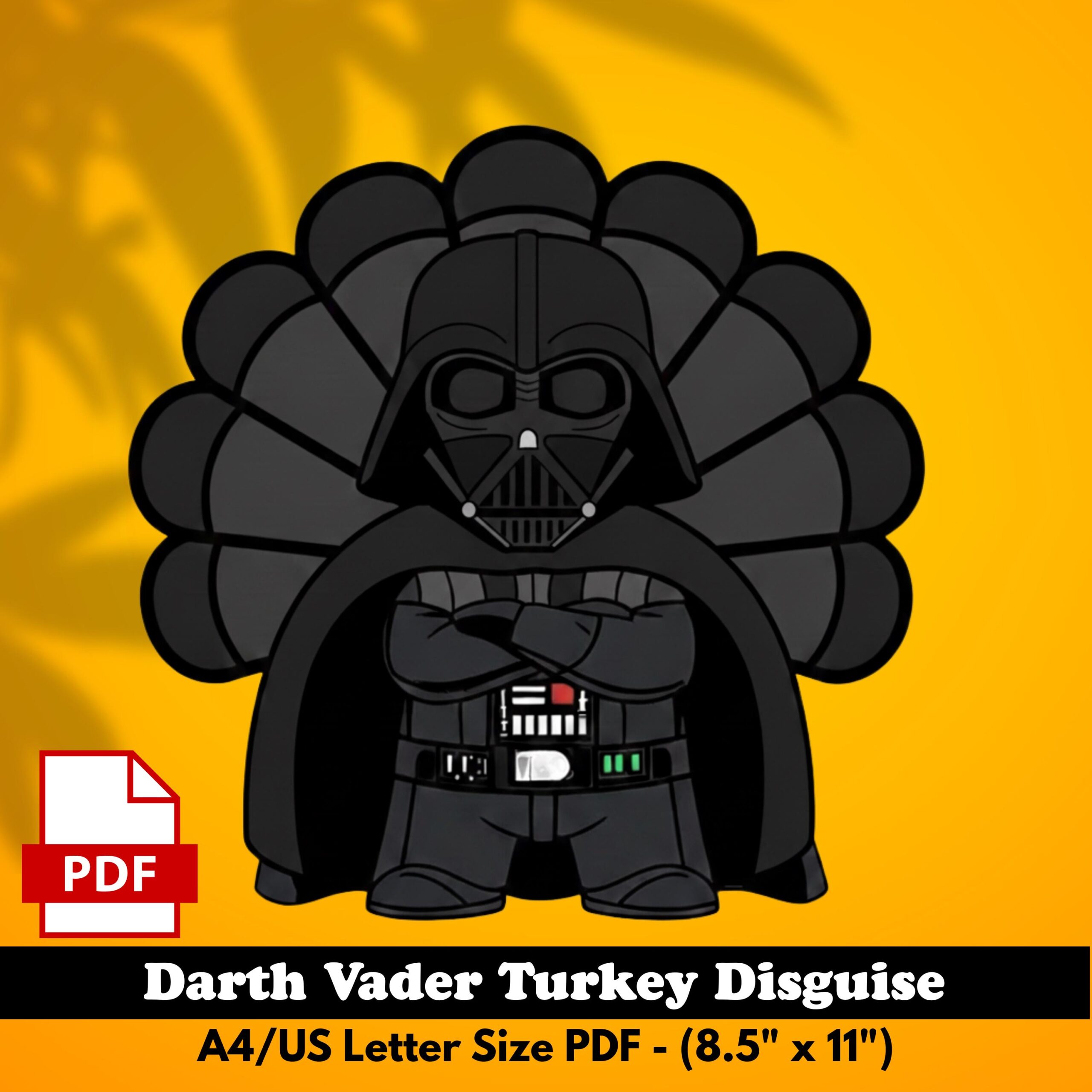 Turkey In Disguise Printable Darth Vader Turkey In Disguise Printable Darth Vader