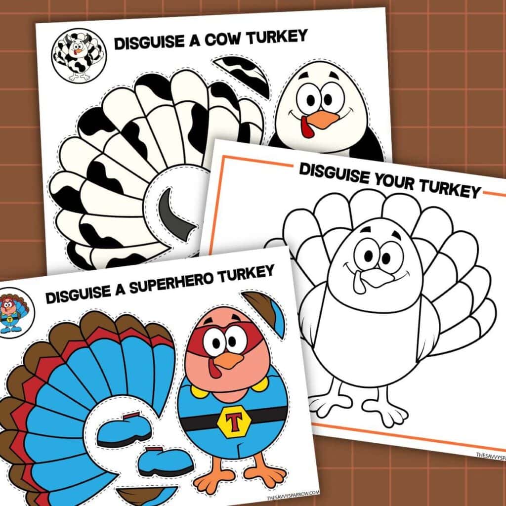 Turkey In Disguise Template Turkey In Disguise Template