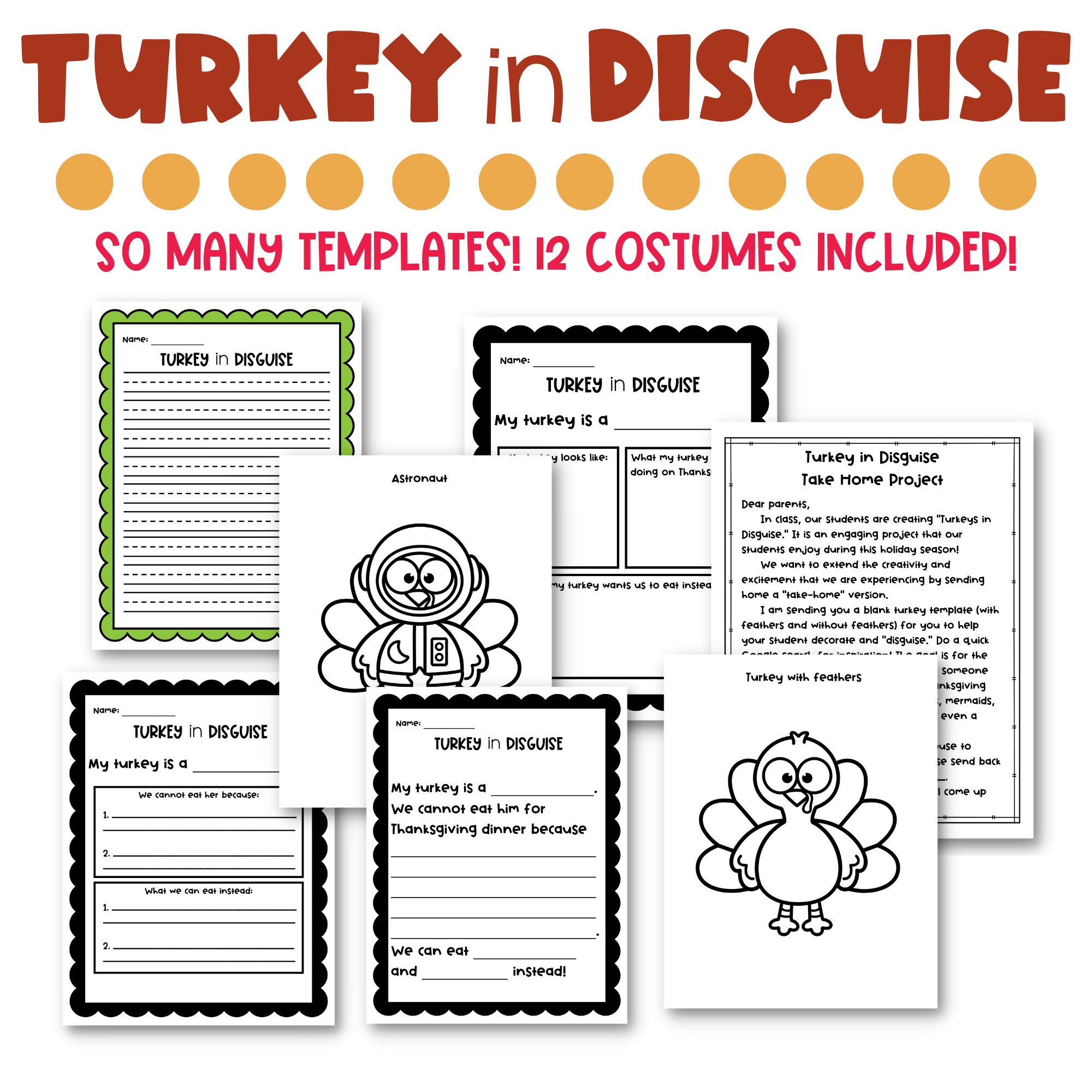 Turkey In Disguise Thanksgiving Writing Project Craft And Bulletin Board Turkey In Disguise Thanksgiving Writing Project Craft And Bulletin Board