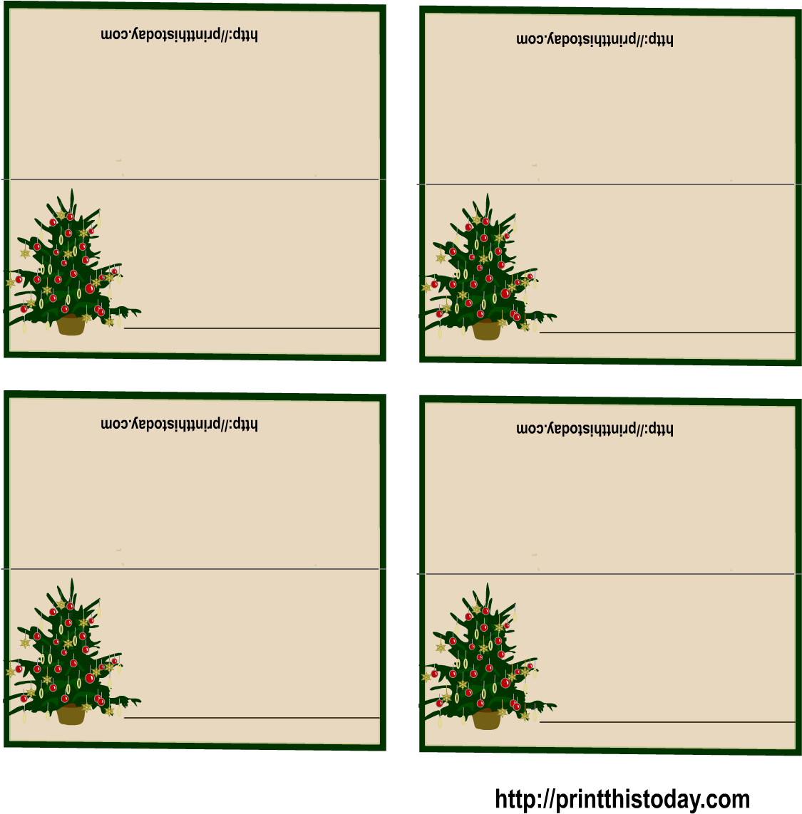 christmas place cards template free download christmas place cards template free download