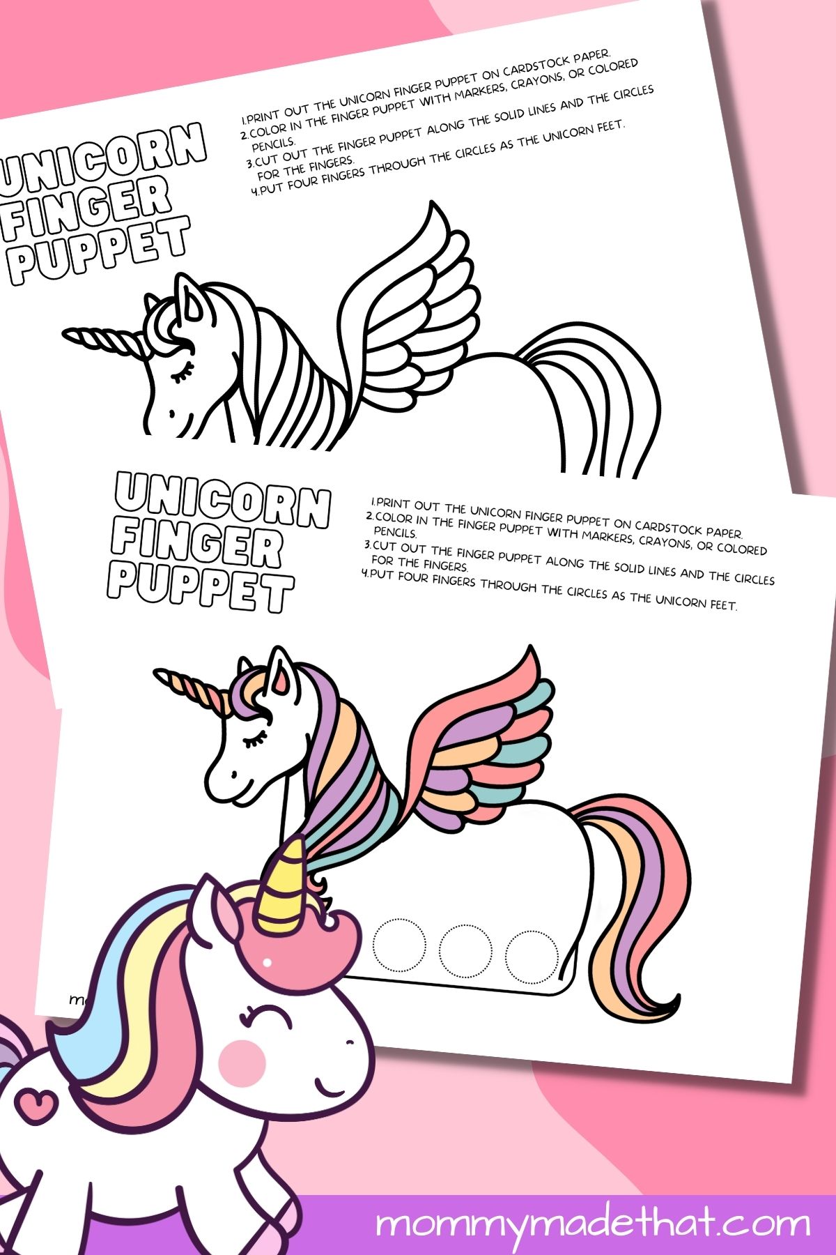 Unicorn Finger Puppets Unicorn Finger Puppets