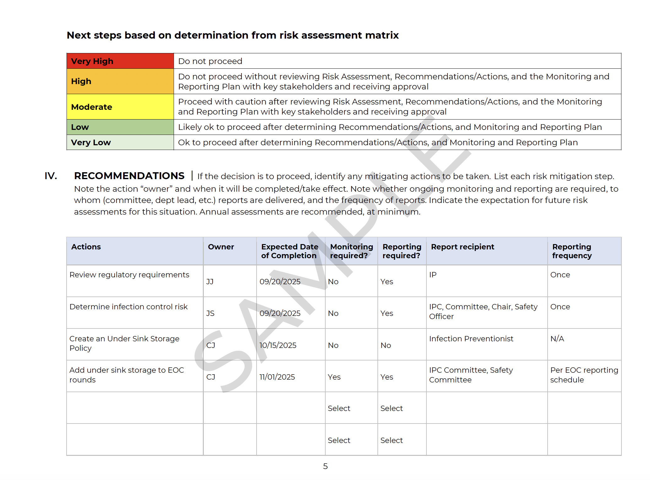 Universal Risk Assessment Universal Risk Assessment