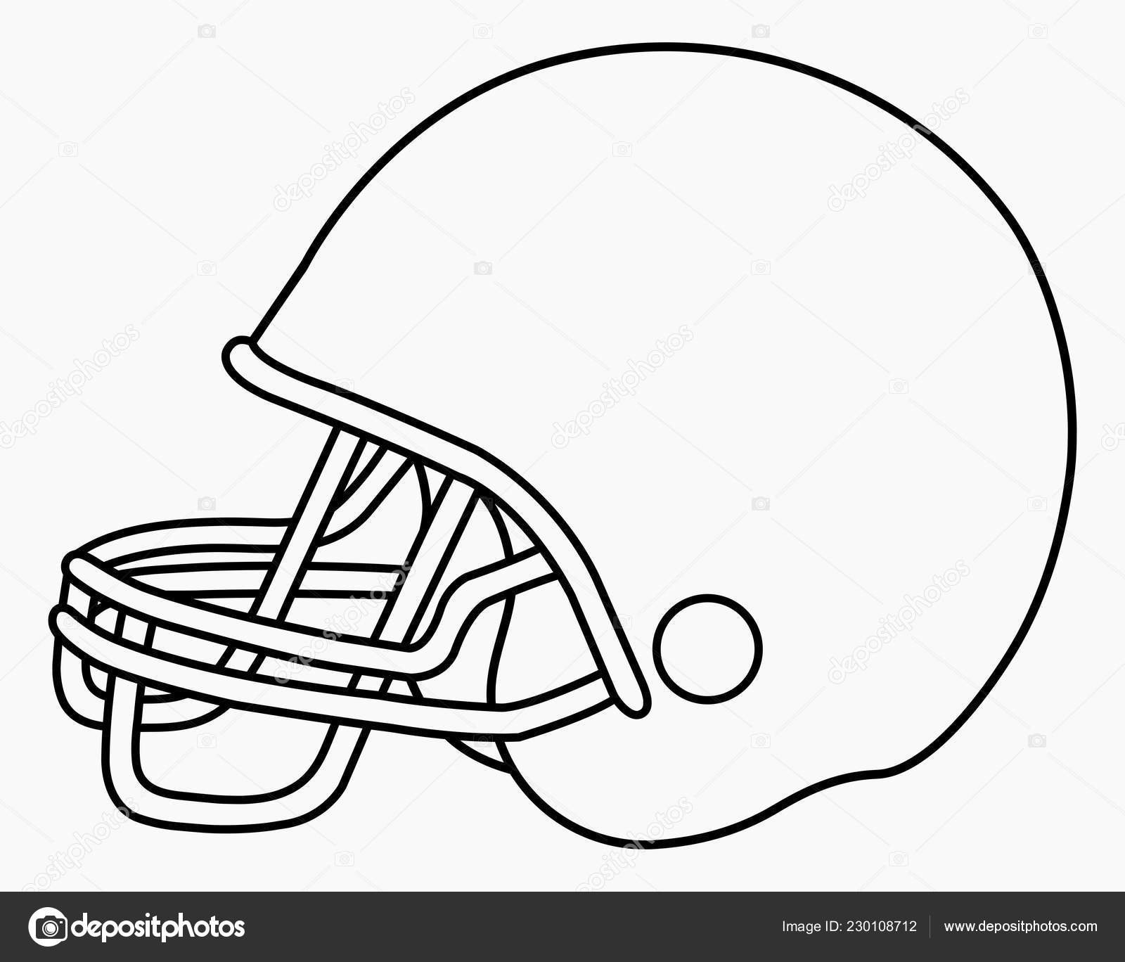 Vector Illustration American Football Helmet Plain Template Isolated White Background 230108712 Vector Illustration American Football Helmet Plain Template Isolated White Background 230108712