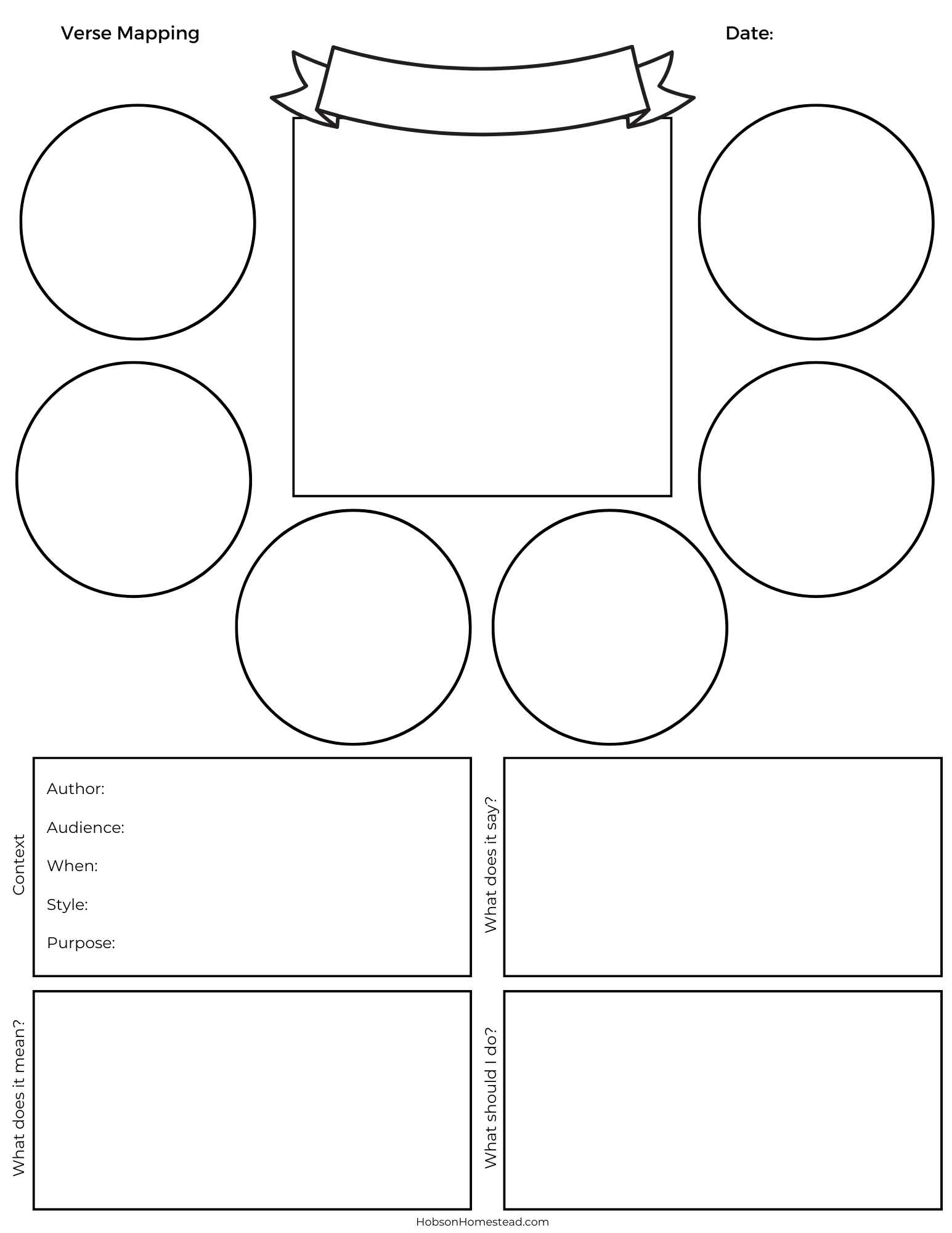 Verse Mapping Template Verse Mapping Template