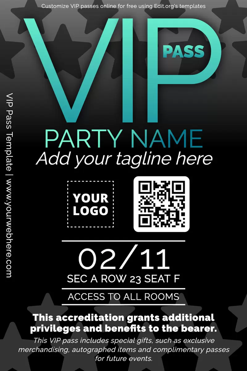Vip Pass Templates