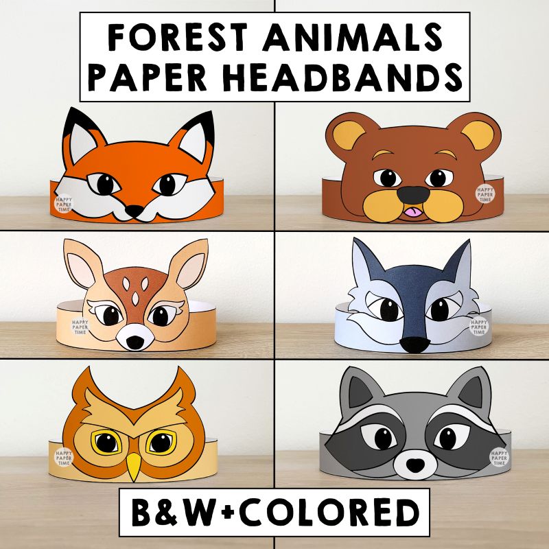 free printable animal headband template