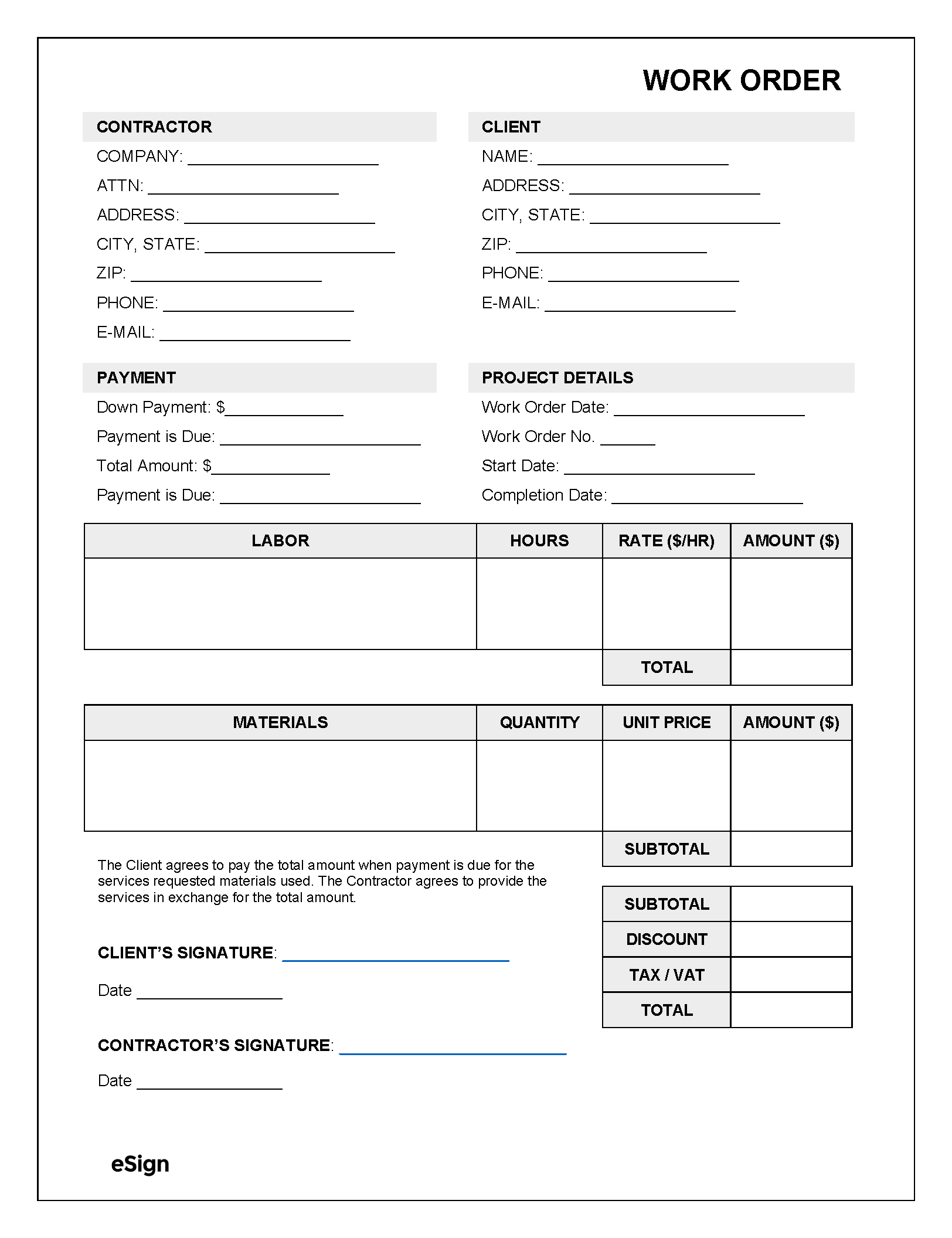 Work Order